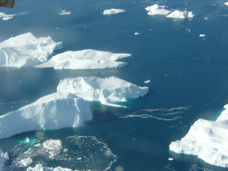 Vista aerea sulla Groenlandia